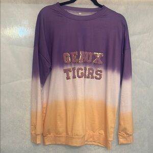Purple and Gold Ombre Long Sleeve Tee